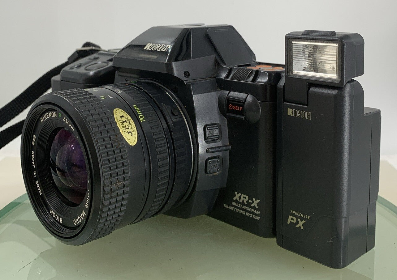 Ricoh XR-X CAMERA + P Zoom 35-70 mm LENS + RICOH SPEEDLIGHT PX TESTED - 6452