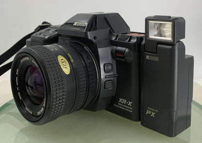 Ricoh XR-X CAMERA + P Zoom 35-70 mm LENS + RICOH SPEEDLIGHT PX TESTED - 6452