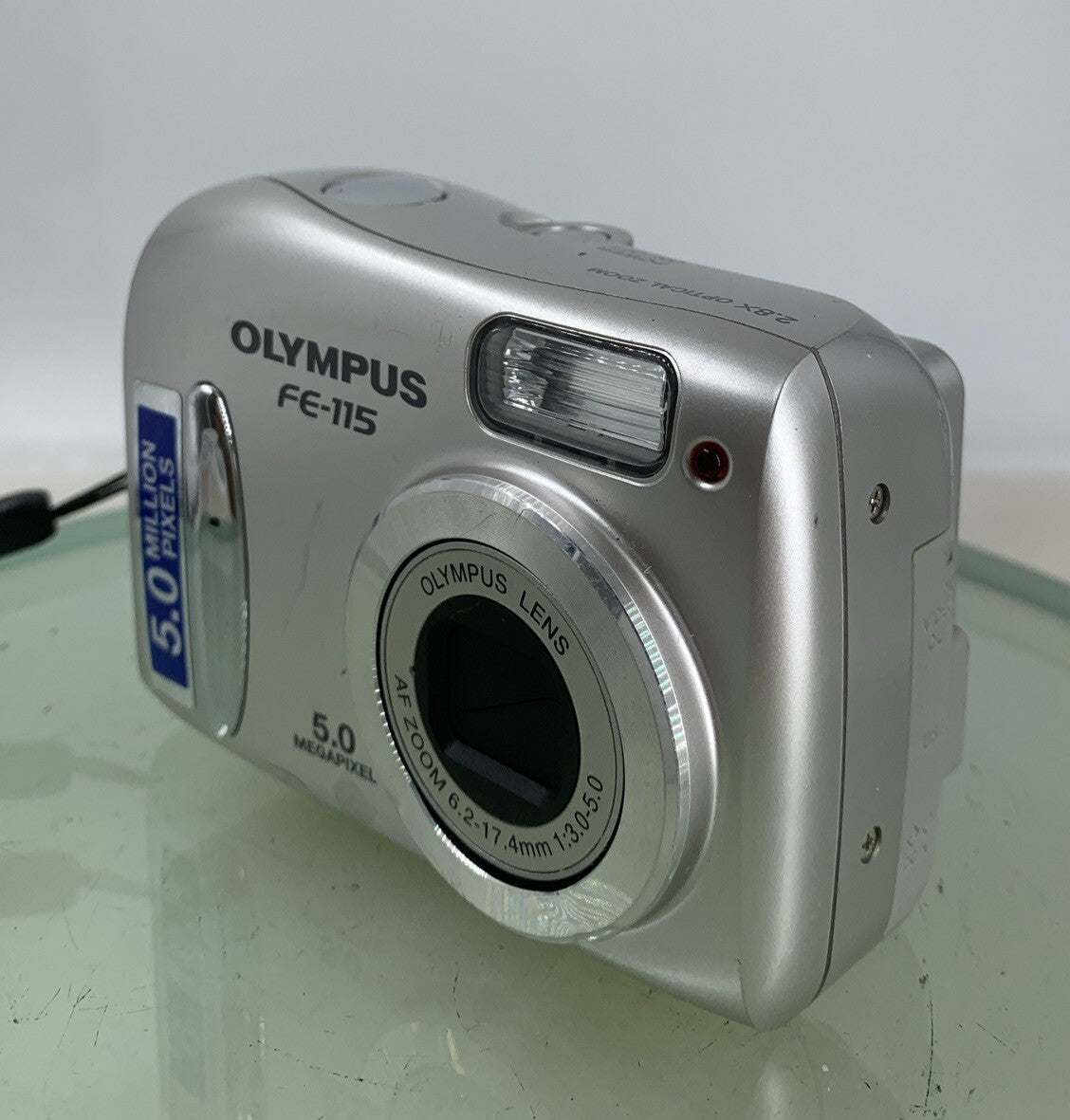 OLYMPUS FE-115 5.0 MP DIGITAL CAMERA SILVER NO CHARGER NO CARD TESTED - 2552