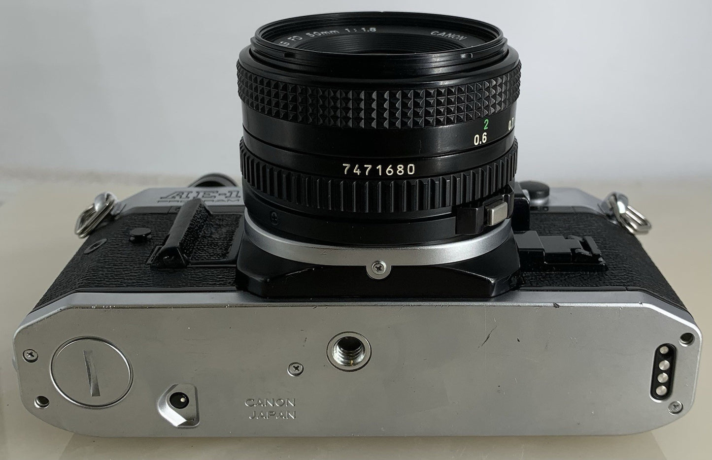 Canon AE-1 Program 35mm SLR Film Manual Camera + Canon 50mm F/1.8 FD Lens #2148
