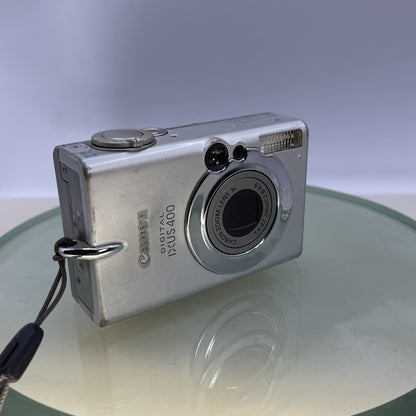 Canon IXUS 400 4.0 Mega Pixels PC1038 Silver Lens Error Nocharger Nobattery #5440