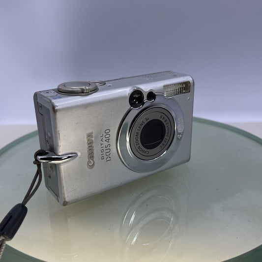 Canon IXUS 400 4.0 Mega Pixels PC1038 Silver Lens Error Nocharger Nobattery #5440