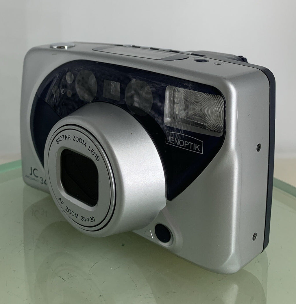 Jenoptik JC34 35mm Compact Camera SILVER NO CHARGER TESTED - 6812