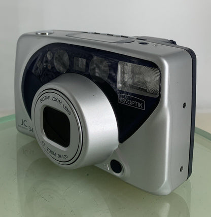 Jenoptik JC34 35mm Compact Camera SILVER NO CHARGER TESTED - 6812