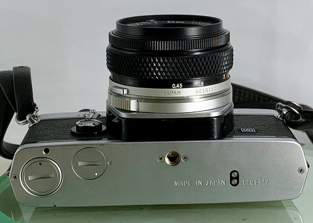 Olympus OM-1N MD 35mm Film SLR Manual Camera 50mm f/1.8 Zuiko Lens Fully Working9