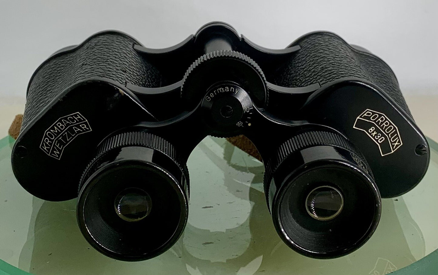 Krombach Wetzlar Germany 8x30 Porrolux Binocular with strap+case+Tested#3132