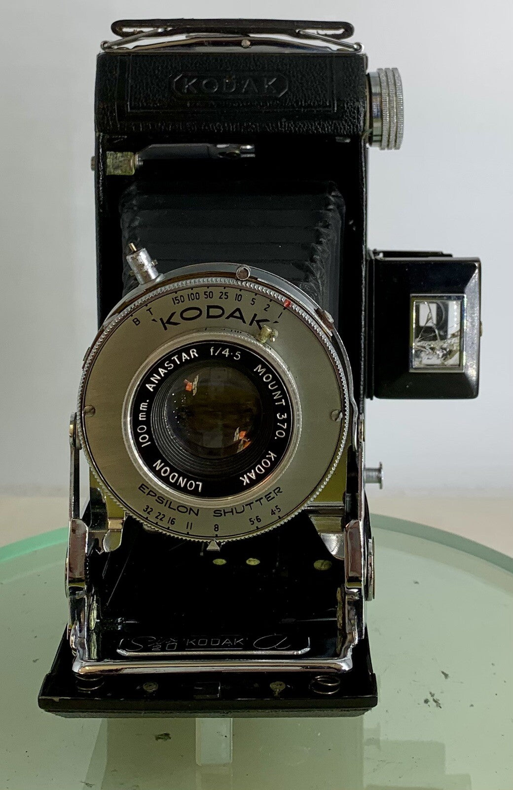 VINTAGE KODAK LONDON 100mm ANASTAR f/4.5 MOUNT 370 SIX 20 KODAK a FOLDING CAMERA1