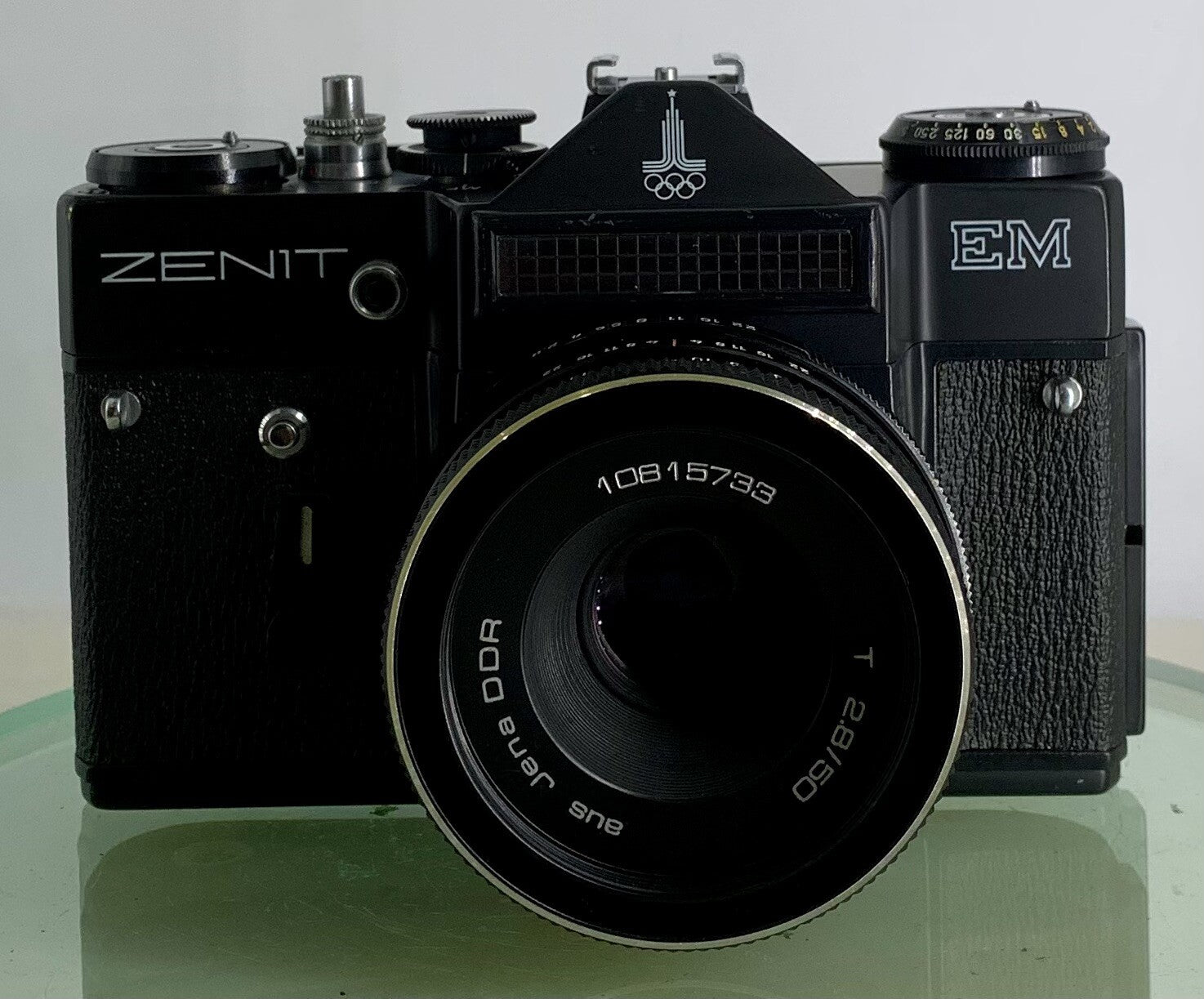 Vintage USSR "ZENIT-EM" SLR Camera + Jena DDR T 2.8/50 Lens + Tested - 3311