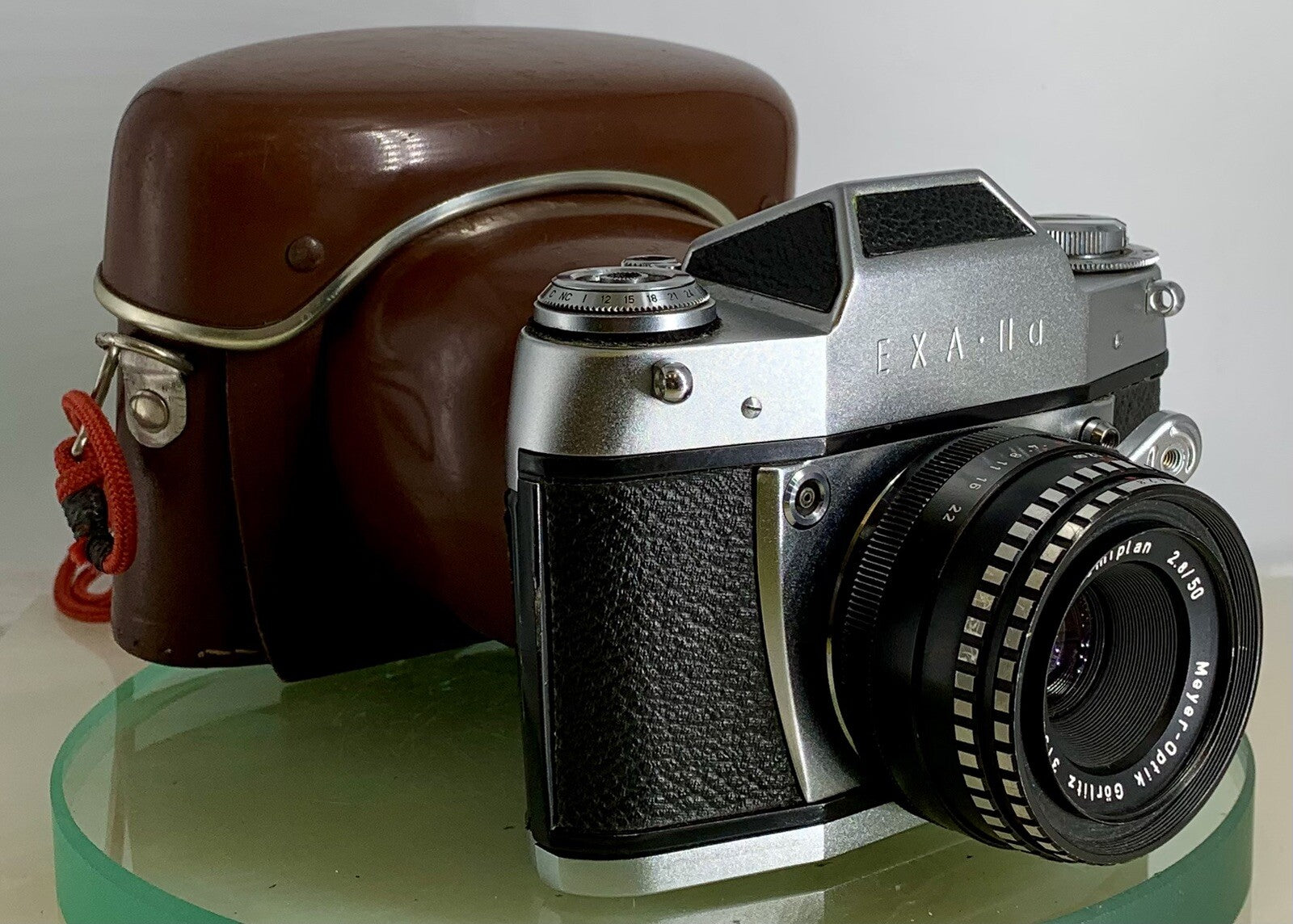 Jhagee EXA II a SLR Camera Body+Meyer-Optik 2.8/50 Camera Lens+Case+Tested-7450