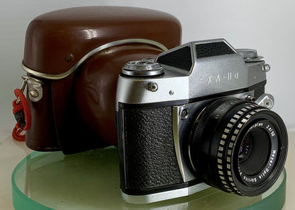 Jhagee EXA II a SLR Camera Body+Meyer-Optik 2.8/50 Camera Lens+Case+Tested-7450