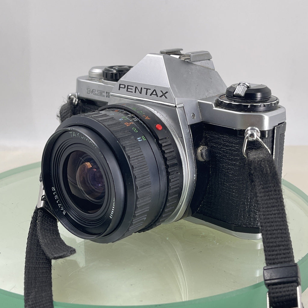 Pentax ME Super 35mm SLR Film camera + TAKUMAR  28mm 1:2.8 Lens TESTED #9282