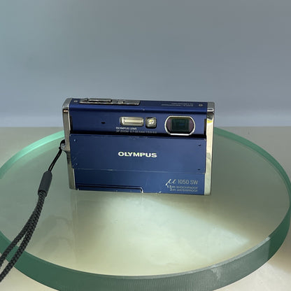 Olympus Mju 1050 SW 10.1MP Underwater Compact Digital Camera Blue Tested #4642