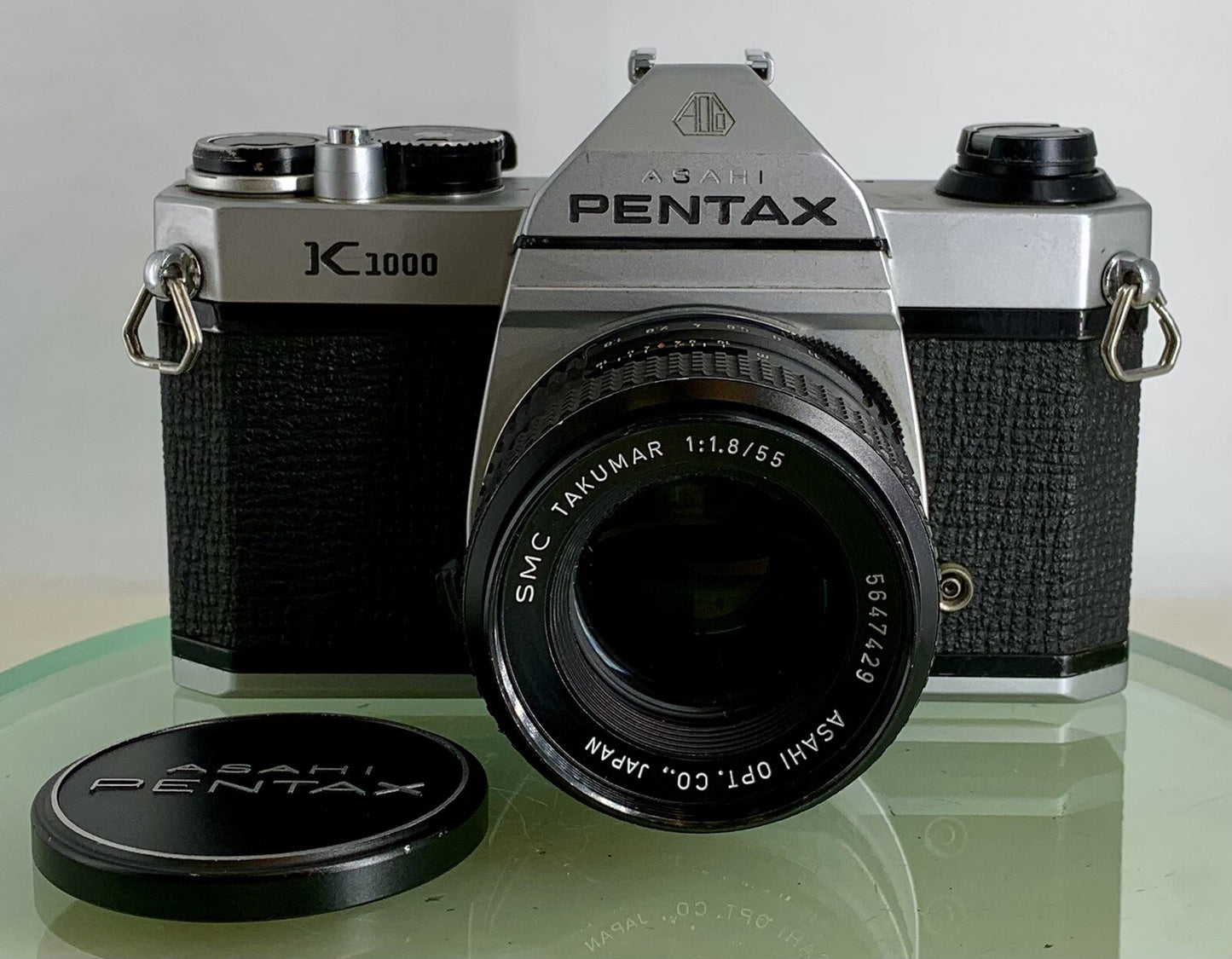 Pentax K1000 35mm SLR Film Camera+42 SCREW MOUNT 55mm 1.8, TESTED METER WORK#2061