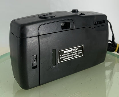Panorama Wide Pic 35mm Film Point and Shoot FILM Camera BLACK TESTED - 8454