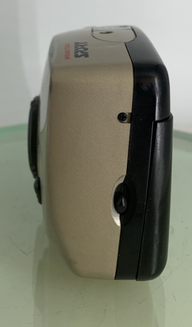 Praktica SP301 SPORT GOLD POINT AND SHOOT FILM CAMERA NO BATTERY - TESTED - 8153