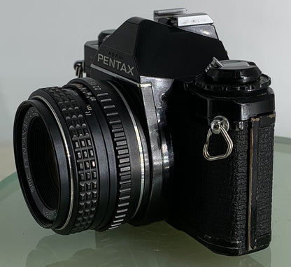 Pentax MV 1 35mm SLR Camera, with 50mm f/2 Prime Lens, Strap TESTED  #1726