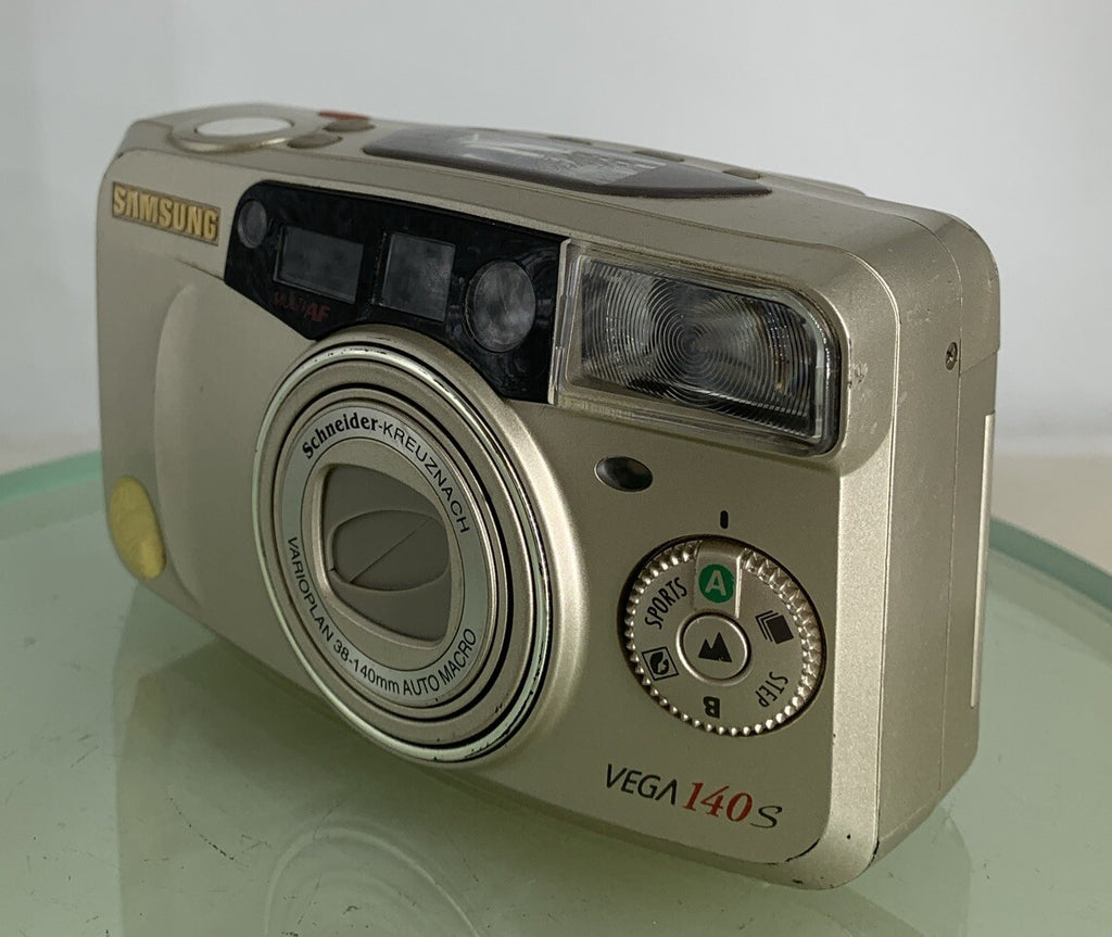 Samsung Vega 140S SILVER COMPACT POINT AND SHOOT FILM CAMERA TESTED - 7322