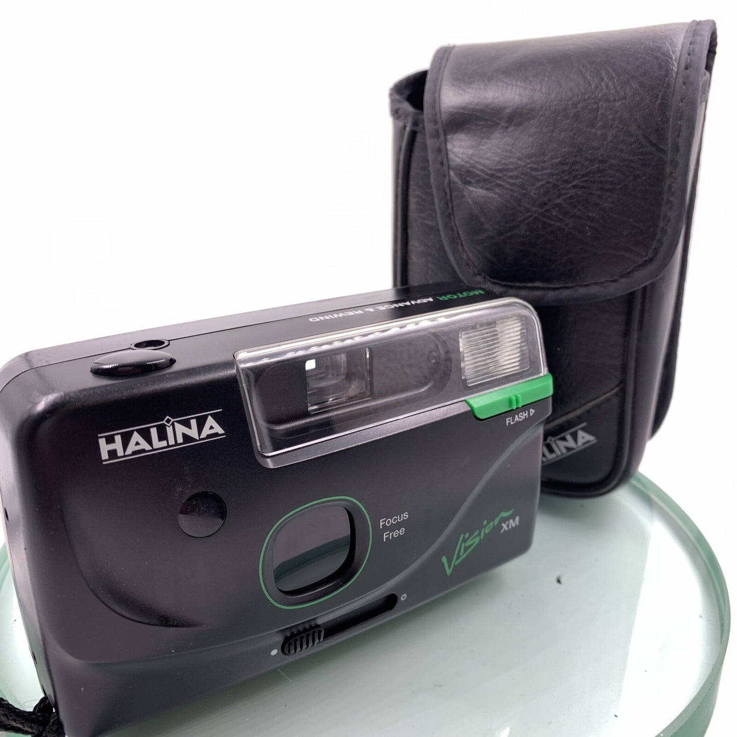 Vintage Halina Vision 35mm XM Auto Flash&Focus Compact Camera w/Case#TESTED#9150