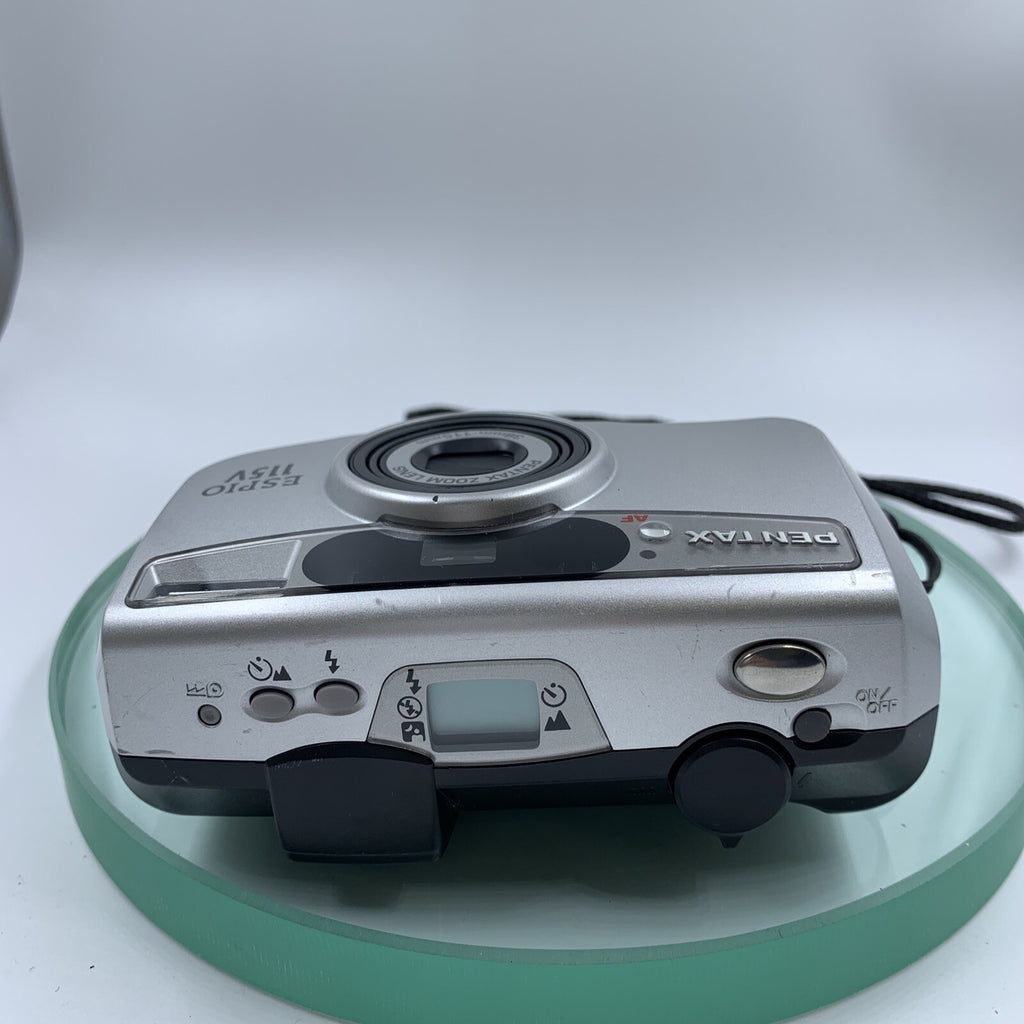 PENTAX ESPIO 115V 38-115 LENS 35mm COMPACT FILM CAMERA + CASE TESTED  #9013