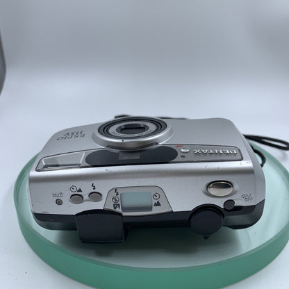 PENTAX ESPIO 115V 38-115 LENS 35mm COMPACT FILM CAMERA + CASE TESTED  #9013