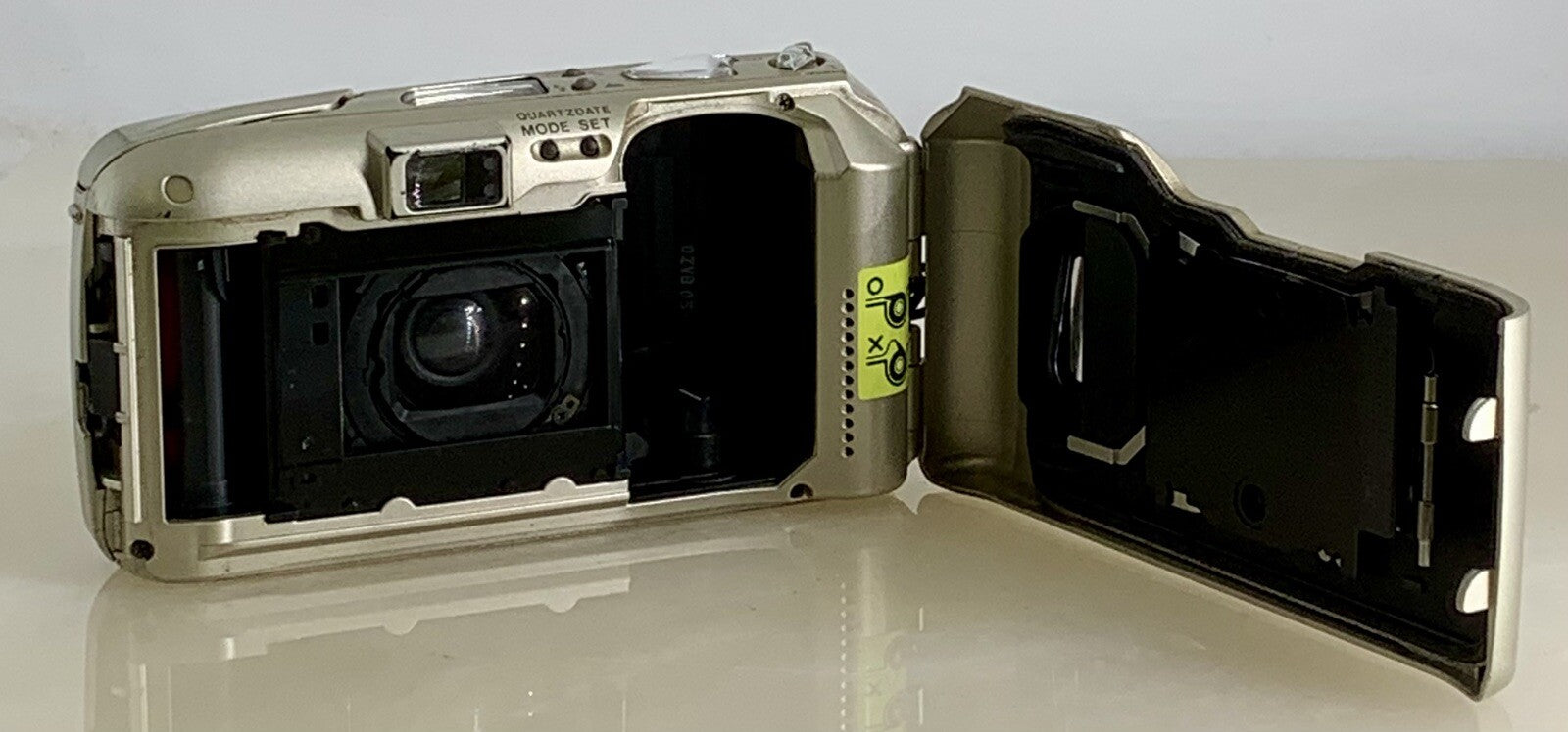 Olympus mju ii Zoom 80 35mm Ultra Compact Camera Beige All Weather  Working #858