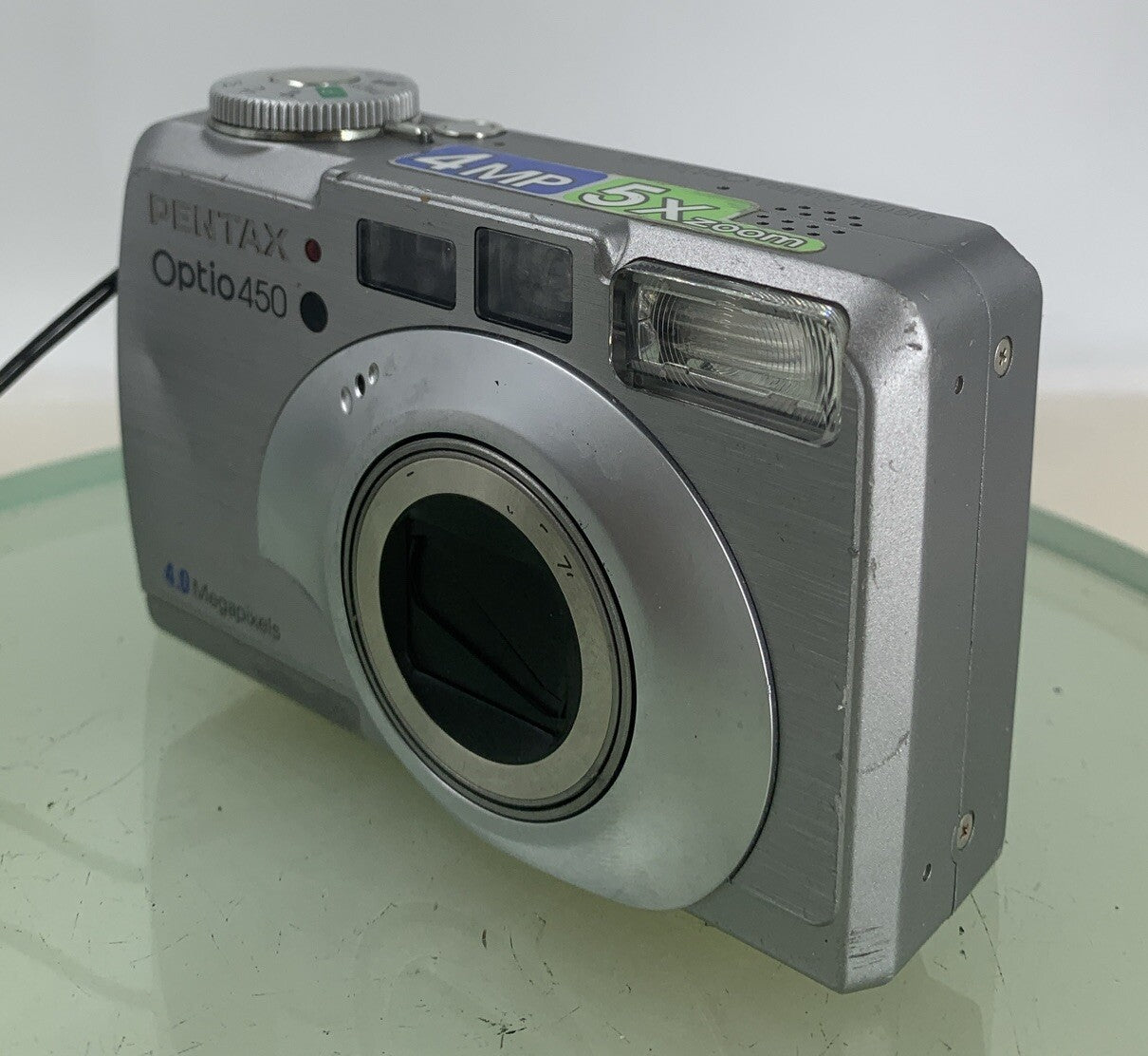 Pentax Optio 450 Digital Camera. 4.0MP, 5 x Zoom SILVER NO CARD TESTED - 4312