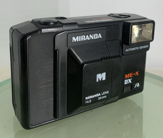 Miranda ME-X DX POINT AND SHOOT FILM CAMERA BLACK GOOD CONDITION TESTED - 7620