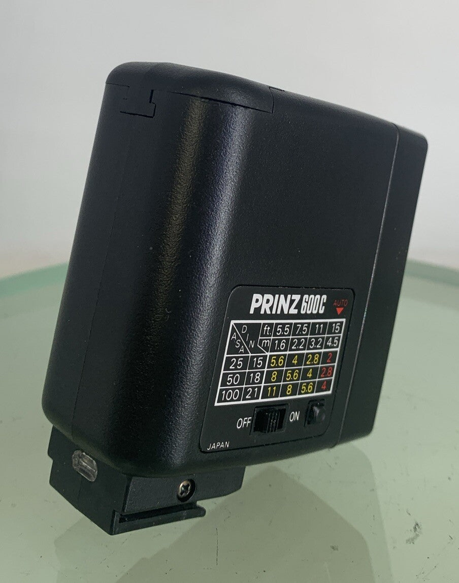 Prinz 600C Flash UNIT FOR CAMERA BLACK + BAG - GOOD CONDITION - TESTED - 1396