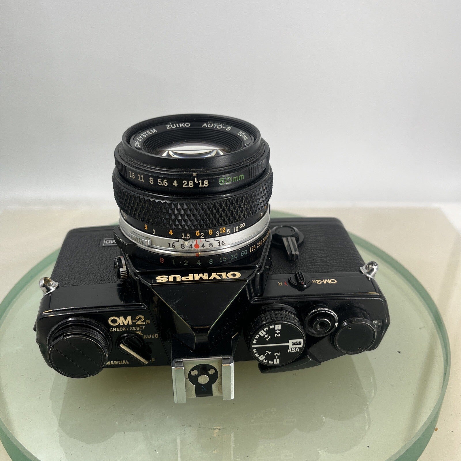 Olympus OM-2n Black - 35mm SLR Film Camera + 50mm f/1.8 Lens-Tested & Working8797