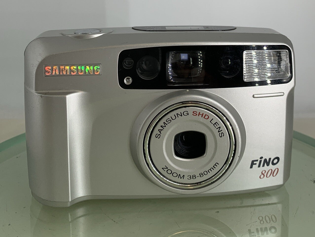 SAMSUNG FINO 800 35MM FILM CAMERA 38-80MM LENS SILVER CLEAN TESTED - 7651