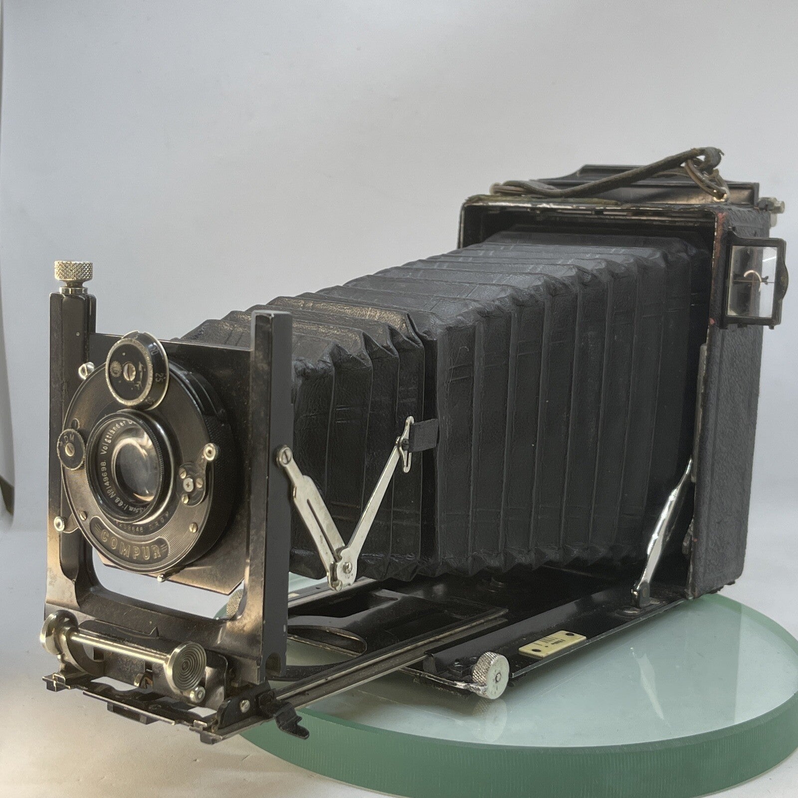 Antique Vintage Voigtlander Bergheil Folding Camera10x15 cm Double Extension 3714