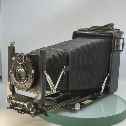Antique Vintage Voigtlander Bergheil Folding Camera10x15 cm Double Extension 3714
