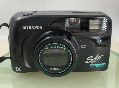 Vintage Miranda Solo Power Zoom 35mm Film Camera Black with Case - TESTED - 9761
