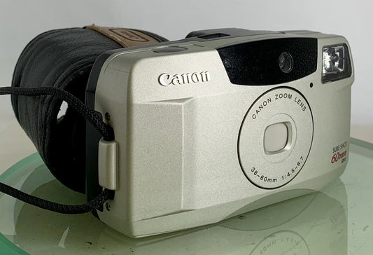 Canon Sure Shot 60 Zoom 38-60mm Compact Film Camera - Case - Tested - 3150