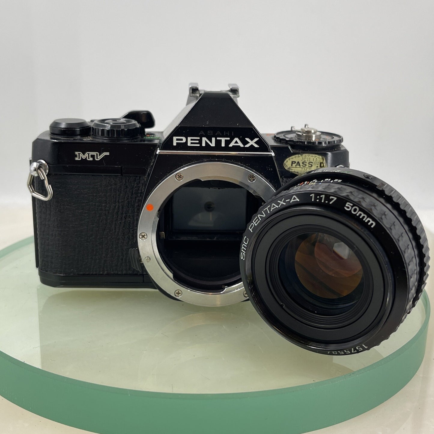 Pentax MV SLR FILM CAMERA + SMC Pentax-A 50mm F/1.7 Lens+CASE  WORKING TESTED6081