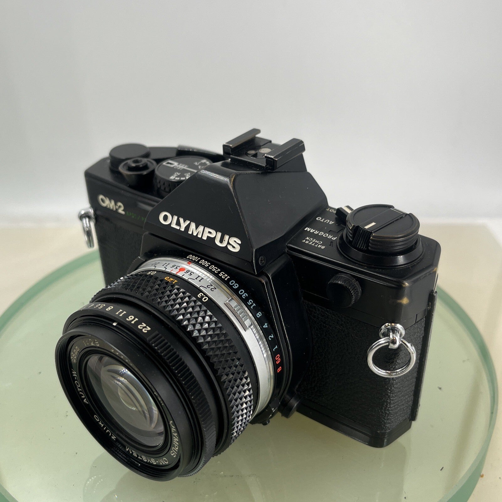 Olympus OM-2 Spot / Program SLR Camera+Olympus Zuiko  28mm f2.8 TESTED  #8832