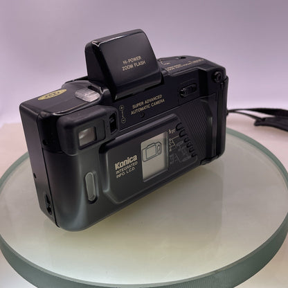 Konica Z Up 80 Super Zoom 35mm Film Point and Shoot Camera Black Tested #3873
