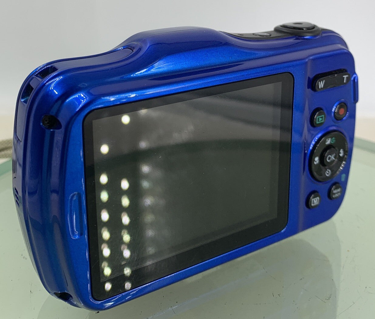 PRAKTICA WP240 WATERPROOF DIGITAL CAMERA BLUE NO CARD ONLY WIRE - TESTED - 2164