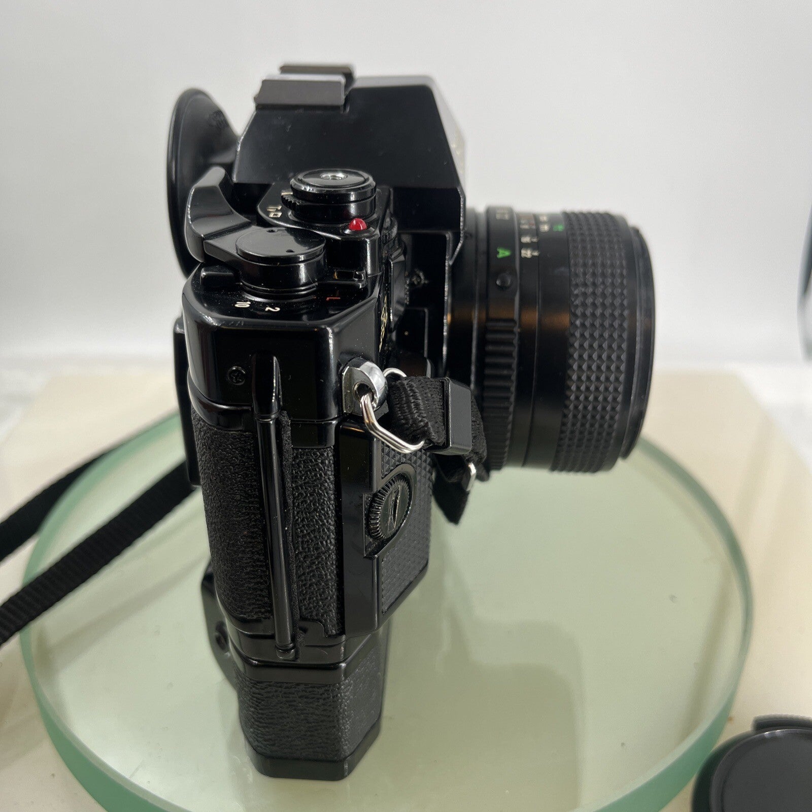 Canon A-1 35mm SLR Camera Body+ FD 50mm f/2.8 + POWER WINDER FULLY WORKING #8775