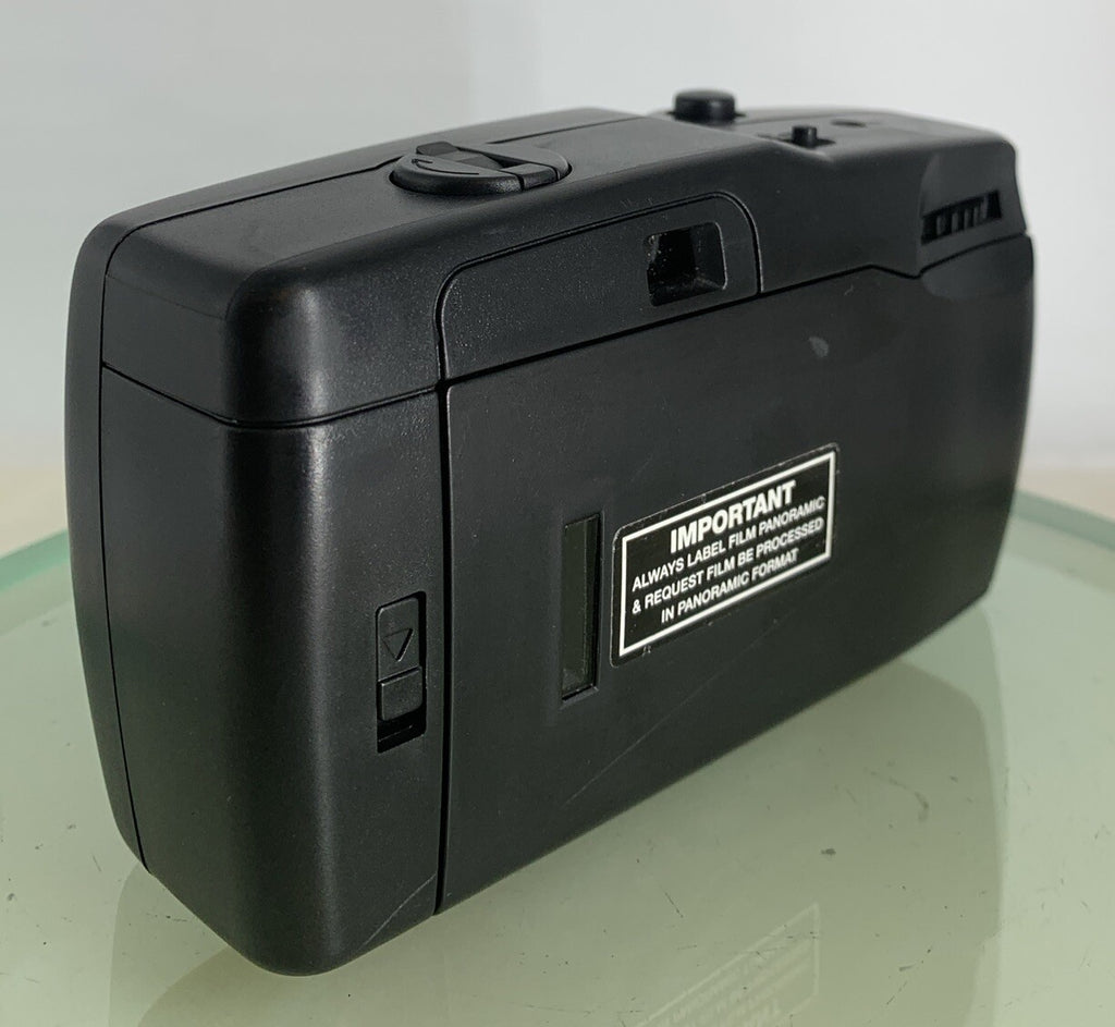 Panorama Wide Pic 35mm Film Point and Shoot Camera BLACK CLEAN TESTED - 7734