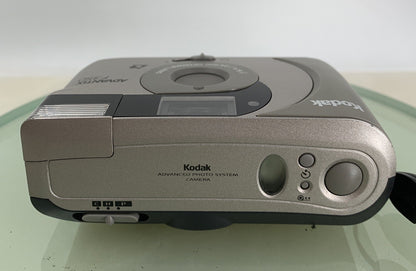 KODAK ADVANTIX F350 GREY COMPACT FILM CAMERA - WITH COVER - TESTED - 2248