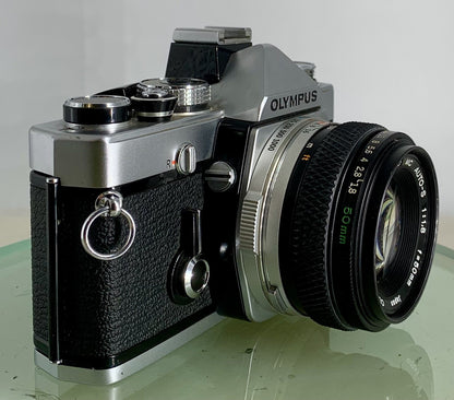 Olympus OM-1N MD 35mm Film SLR Manual Camera with Olympus 50/1.8 Zuiko Lens 1262