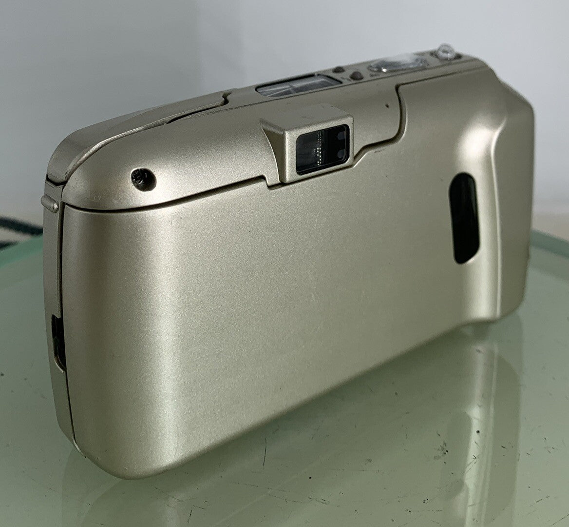 Olympus mju ii Zoom 80 35mm Ultra Compact Camera Beige All Weather  Working #354