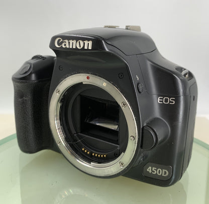Canon EOS 450D 12.2 MP BLACK WITH CHARGER+WIRE AND BOOK MANUAL -TESTED -9101