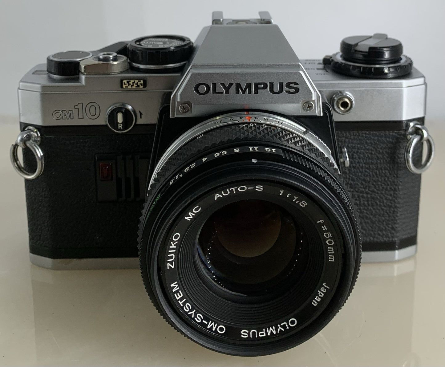 SERVICED Olympus OM10 35mm Film SLR Manual Camera + Olympus 50mm f/1:1.8 MC #1291