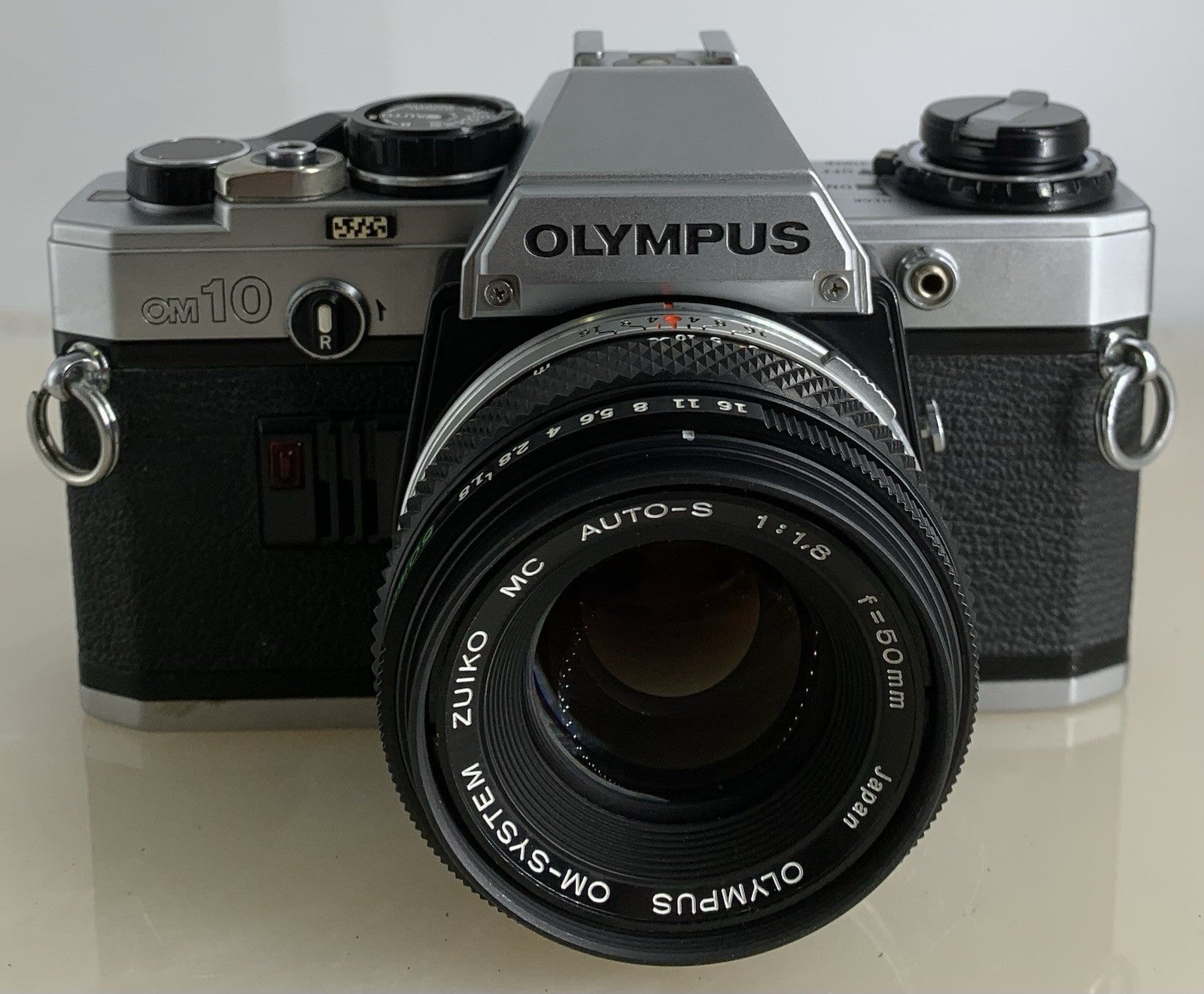 SERVICED Olympus OM10 35mm Film SLR Manual Camera + Olympus 50mm f/1:1.8 MC #1291