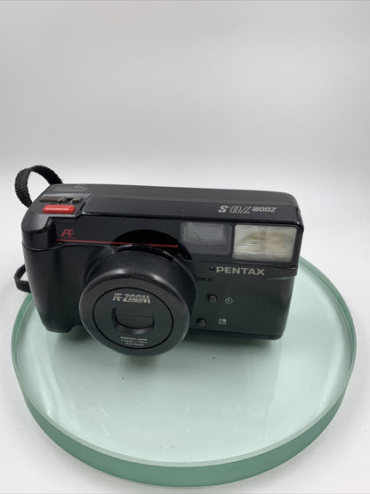Pentax Zoom 70-S Tele Macro AF Camera With Black Case #VGC # TESTED # 8202