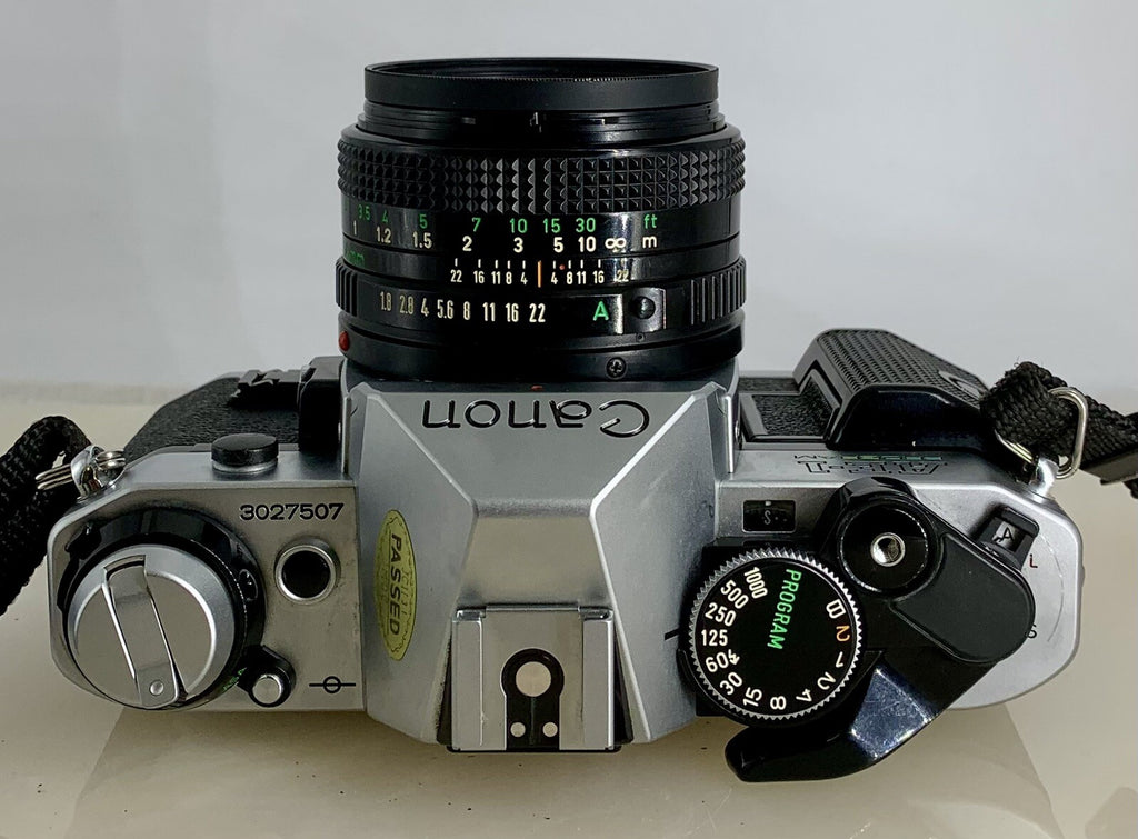 Canon AE-1 Program 35mm SLR Film Manual Camera + Canon 50mm F/1.8 FD Lens # 3047