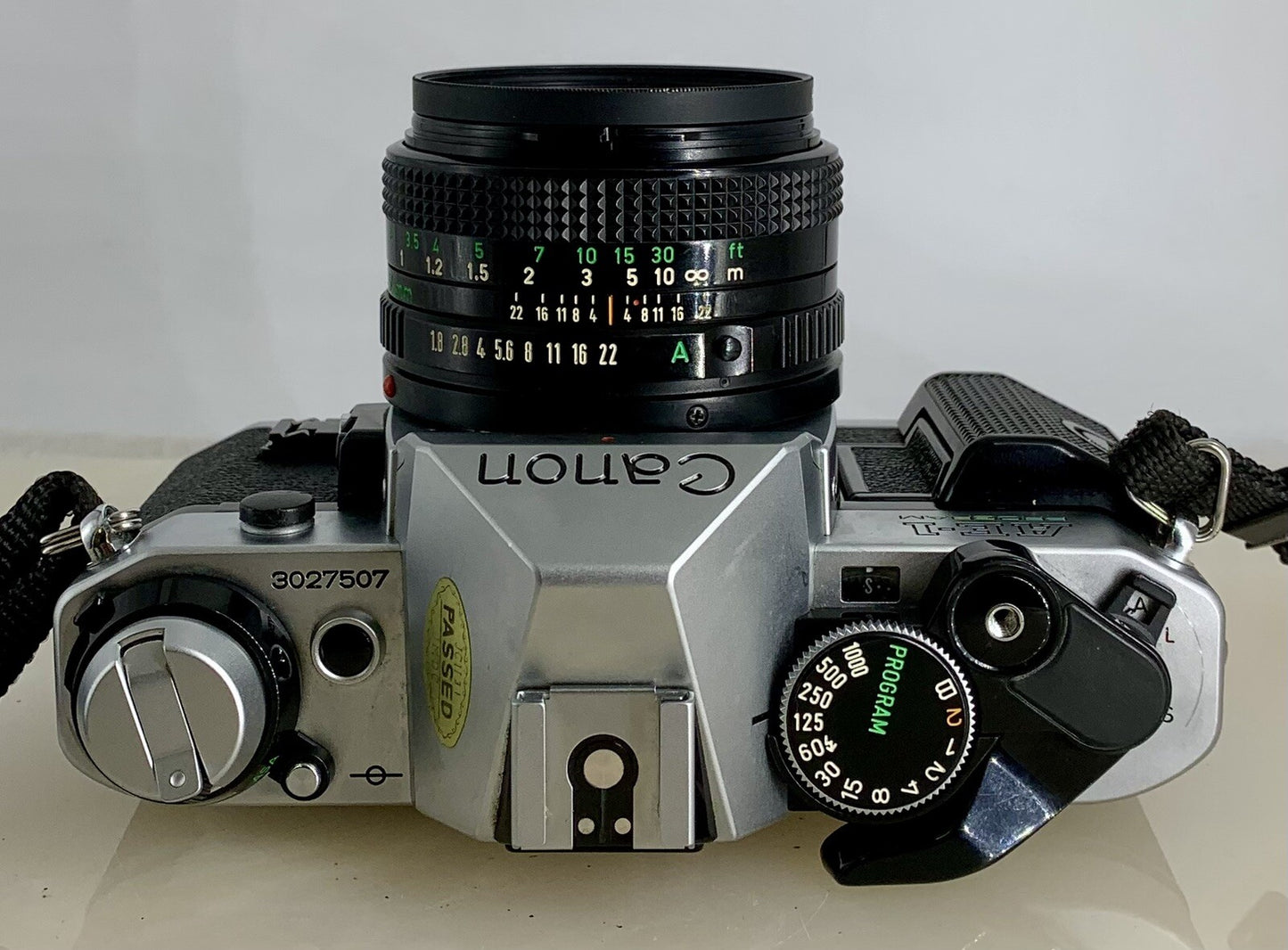 Canon AE-1 Program 35mm SLR Film Manual Camera + Canon 50mm F/1.8 FD Lens # 3047
