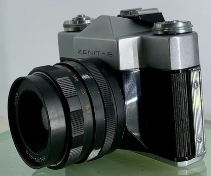Vintage Zenit - B SLR Camera + HELIOS-44M 2/58 Lens + SILVER + TESTED - 3296